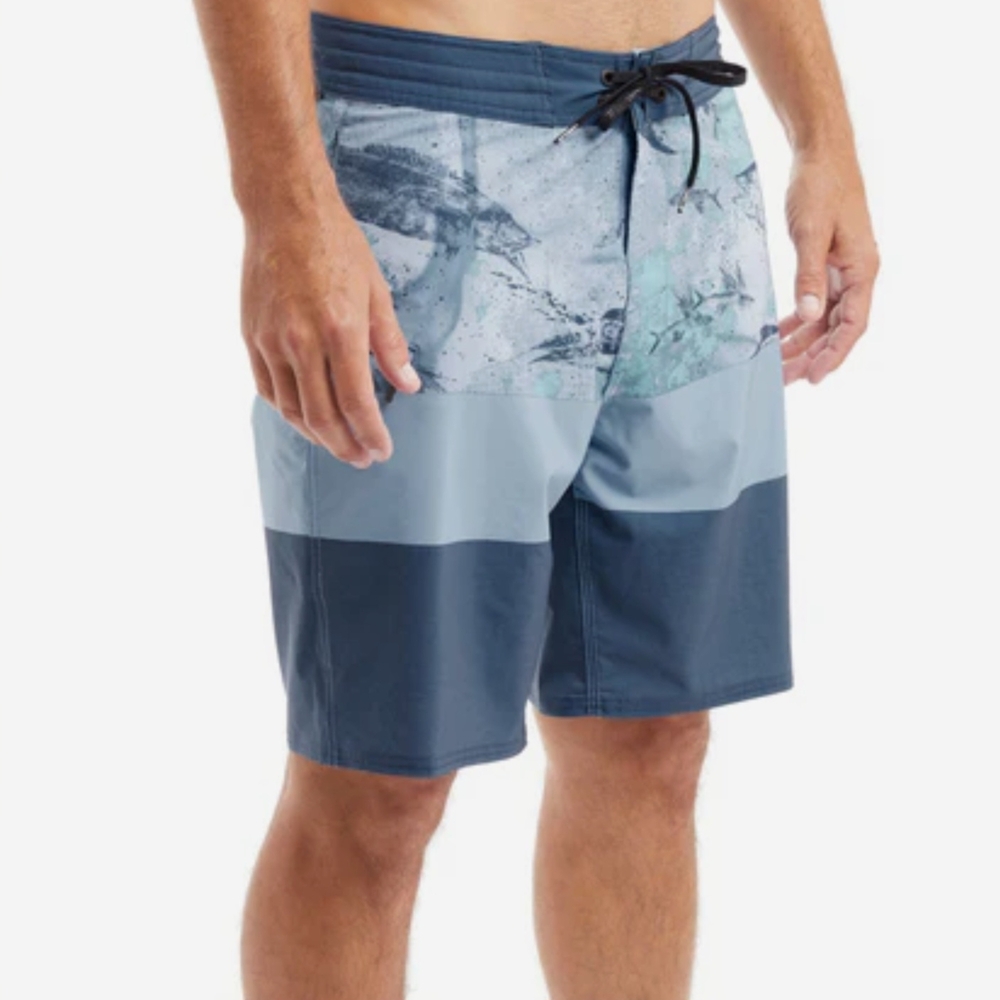 Pelagic Strike Men's Blue Swim Board Shorts Size 32
